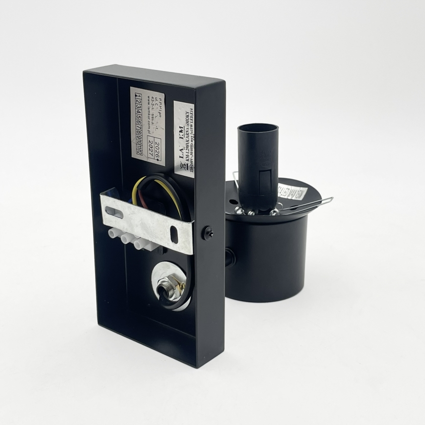 Væglampe SFERIO 1xE14/5W/230V sort/klar