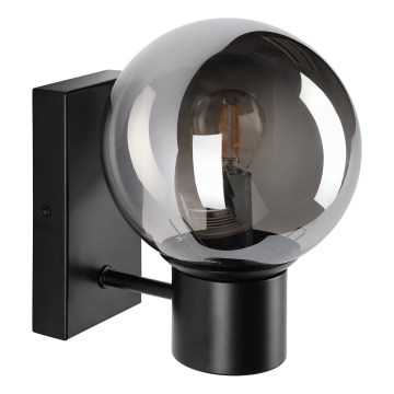Væglampe SFERIO 1xE14/5W/230V sort/røgfarvet sort