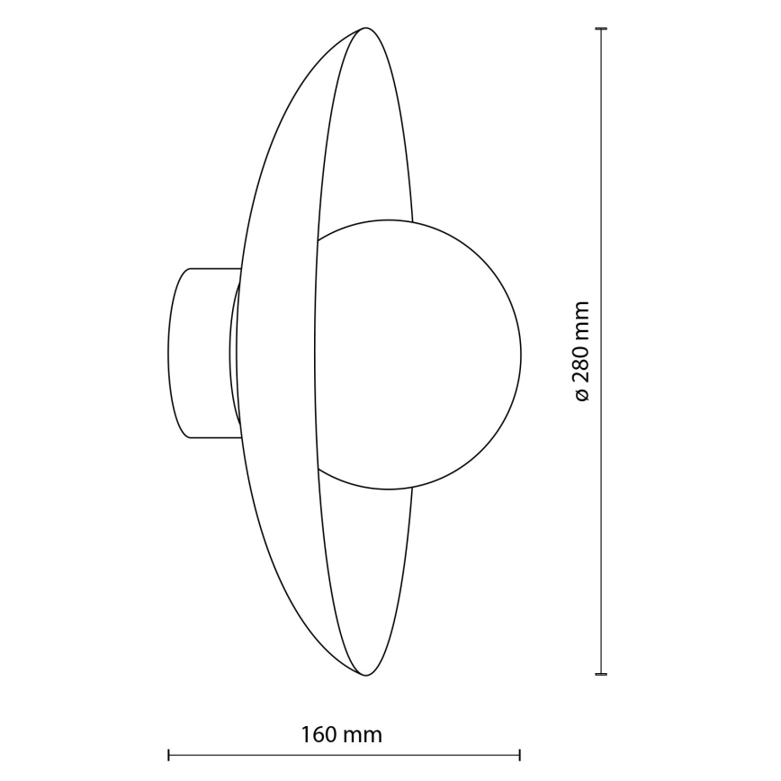Væglampe SLATE 1xG9/8W/230V diameter 28 cm mursten