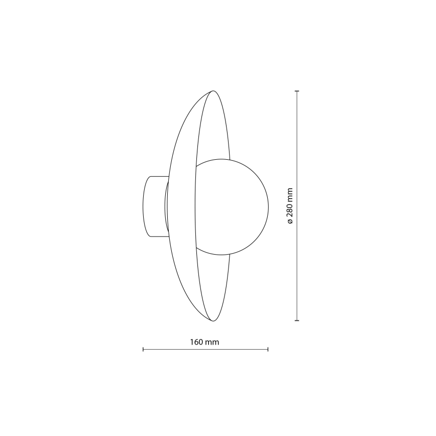 Væglampe SLATE 1xG9/8W/230V diameter 28 cm sort