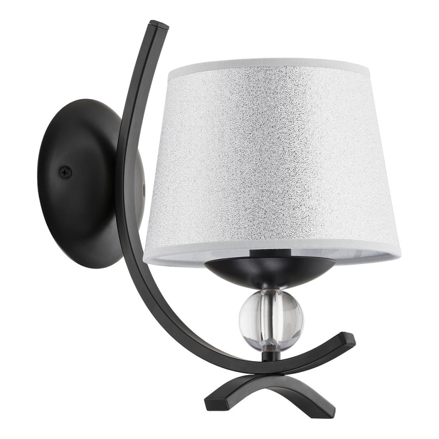 Væglampe SMITH 1xE14/10W/230V sort/sølvfarvet