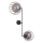 Væglampe SOLO BLACK 2xE27/60W/230V