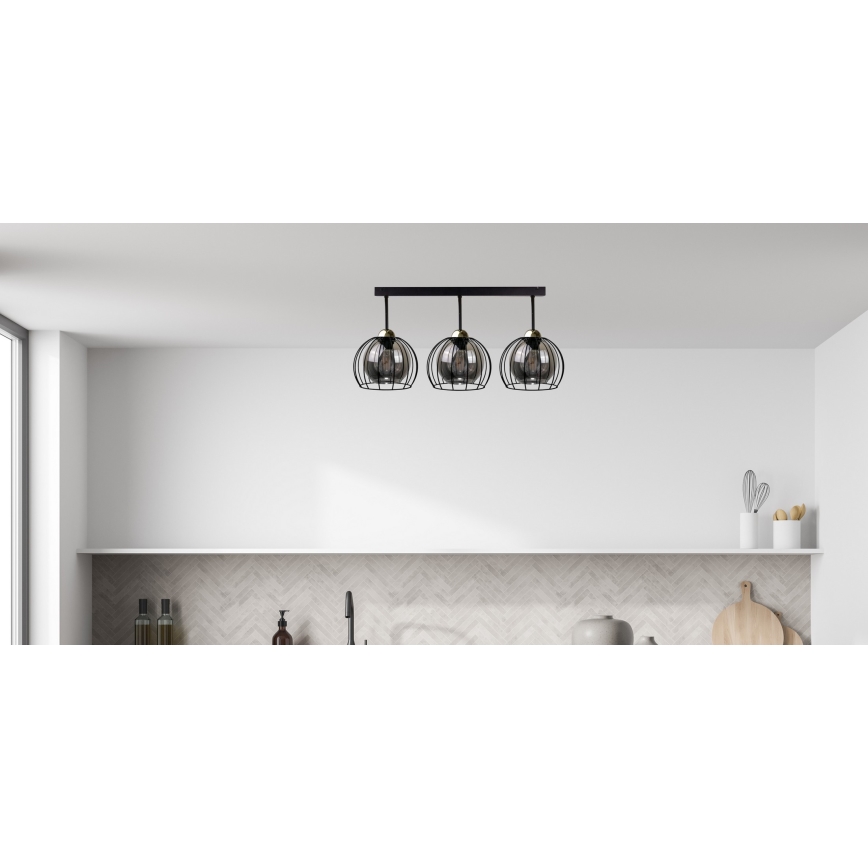 Væglampe SOLO BLACK 2xE27/60W/230V sort/gylden