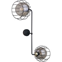 Væglampe SOLO BLACK 2xE27/60W/230V sort/gylden