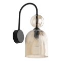 Væglampe SOPHIA 1xE14/10W/230V sort/røget beige