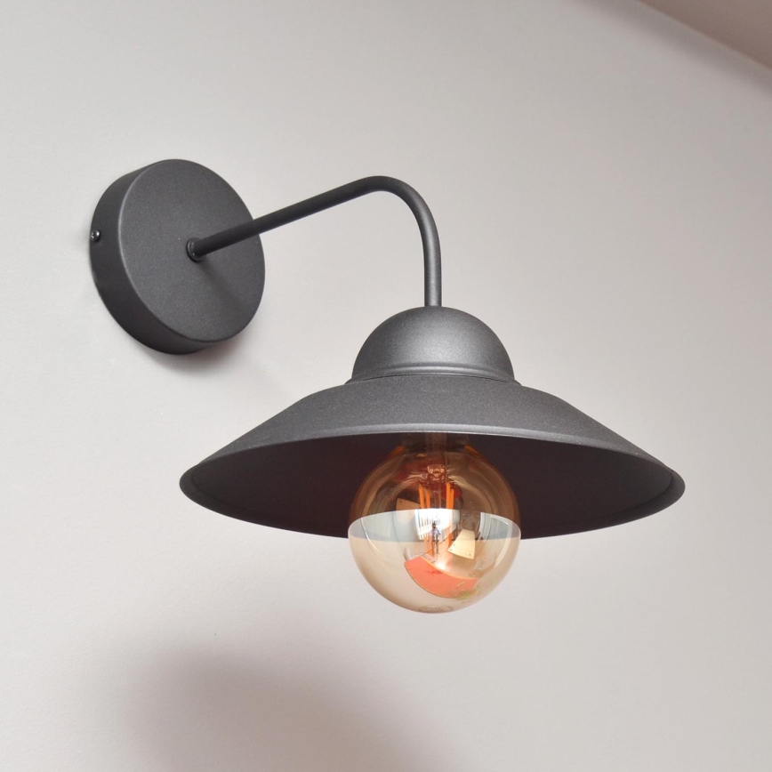 Væglampe SORAPIS 1xE27/15W/230V sort