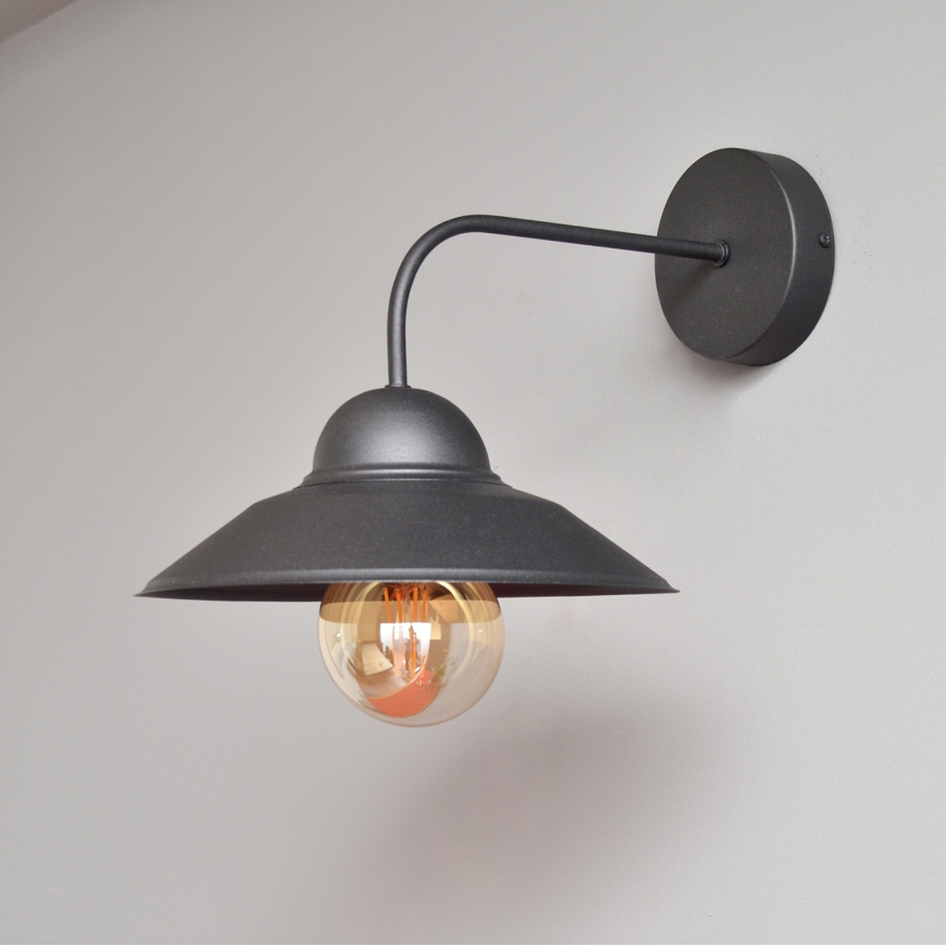 Væglampe SORAPIS 1xE27/15W/230V sort