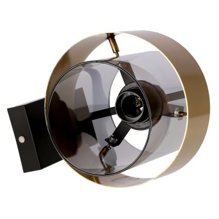 Væglampe SPIEGA 1xE27/60W/230V guldfarvet/sort