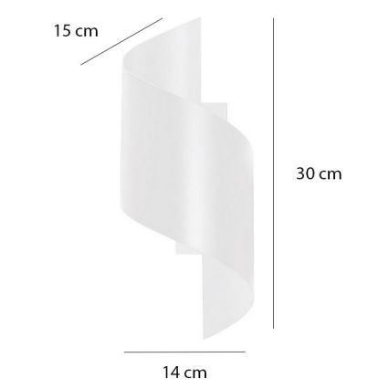 Væglampe SPINER 1xG9/8W/230V hvid