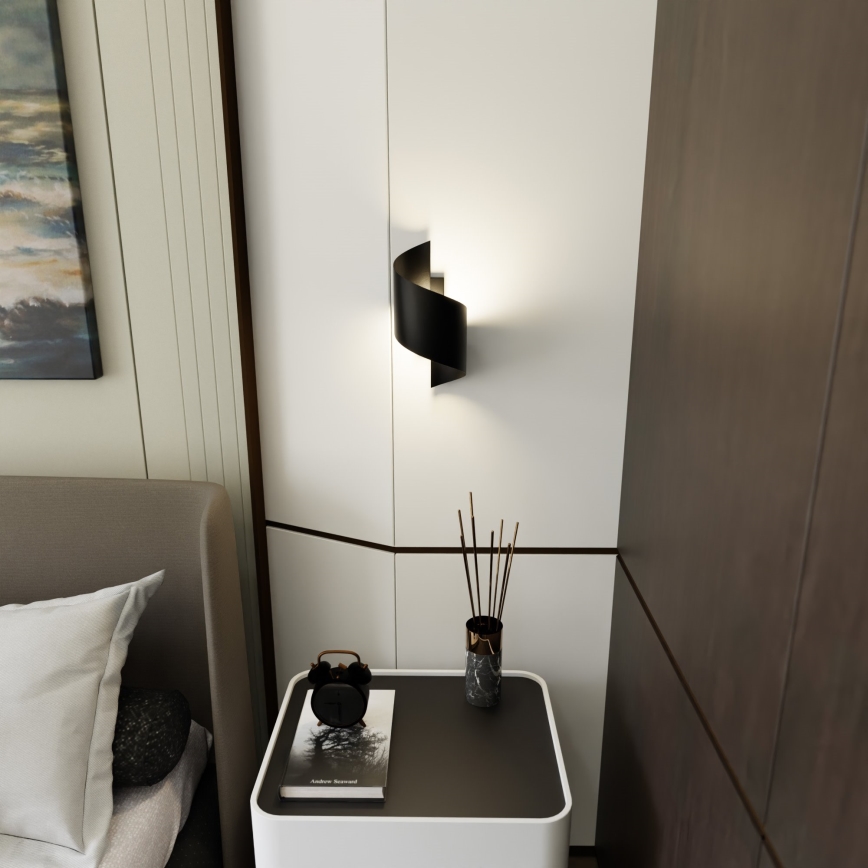 Væglampe SPINER 1xG9/8W/230V sort