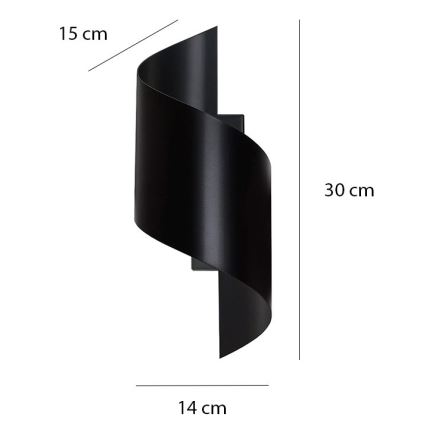 Væglampe SPINER 1xG9/8W/230V sort