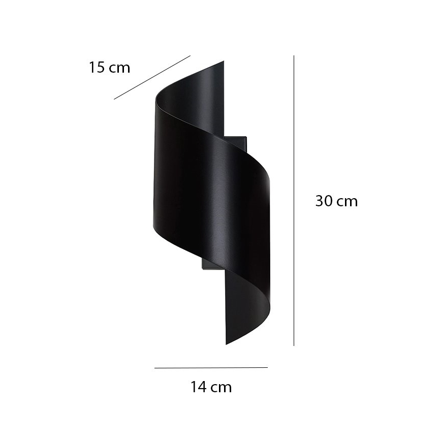 Væglampe SPINER 1xG9/8W/230V sort
