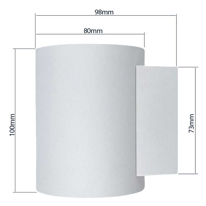 Væglampe SQUALLA TUBA 1xG9/50W/230V hvid/gylden