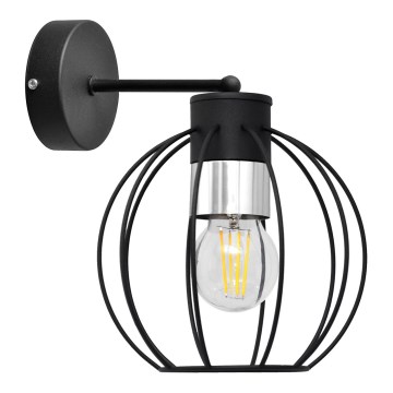 Væglampe STARLIGHT 1xE27/15W/230V sort/sølvfarvet