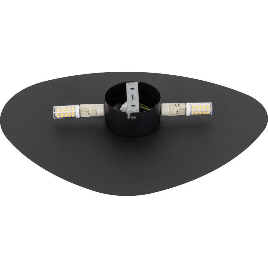 Væglampe STONE 2xG9/8W/230V 30x39 cm sort