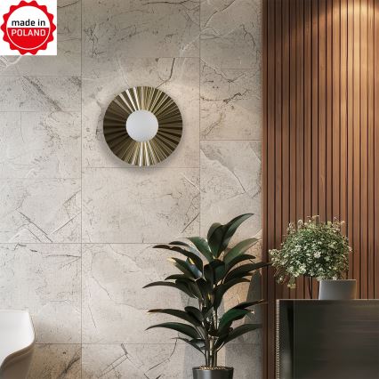 Væglampe SUNPLISS 1xG9/10W/230V Ø 30 cm guld/creme