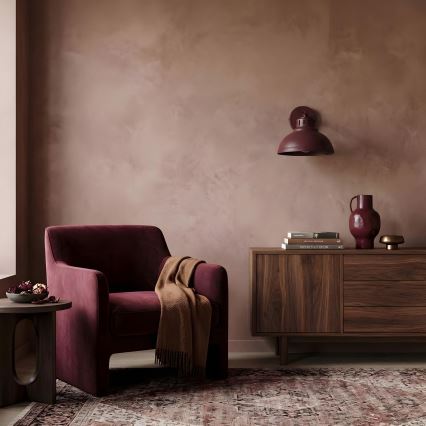 Væglampe SVEN 1xE27/15W/230V bordeaux