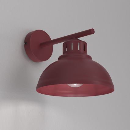 Væglampe SVEN 1xE27/15W/230V bordeaux