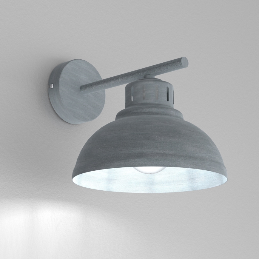Væglampe SVEN 1xE27/15W/230V grå