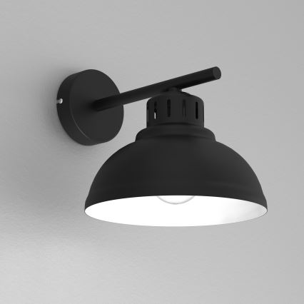 Væglampe SVEN 1xE27/15W/230V sort
