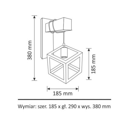 Væglampe SWEDEN 1xE27/20W/230V