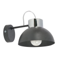 Væglampe TEDI 1xE27/60W/230V antracit/skinnende krom