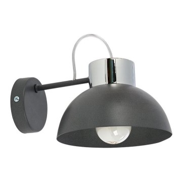Væglampe TEDI 1xE27/60W/230V antracit/skinnende krom