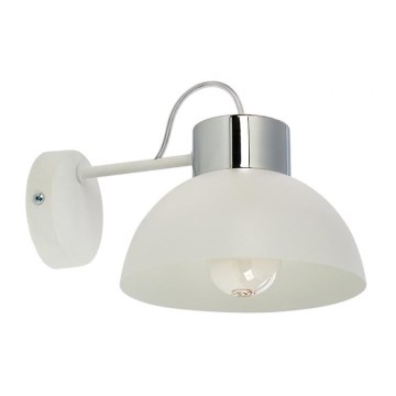 Væglampe TEDI 1xE27/60W/230V hvid/skinnende krom