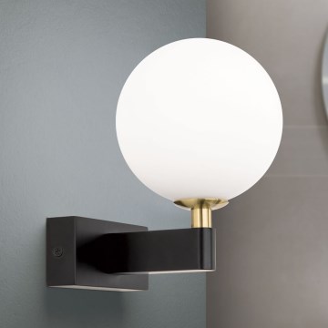 Væglampe til badeværelse MARA 1xG9/20W/230V IP44 sort