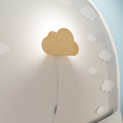 Væglampe til børn CLOUD 1xE14/10W/230V sky