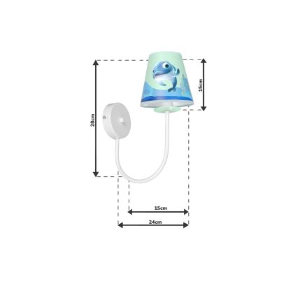 Væglampe til børn DOLPHIN 1xE14/40W/230V