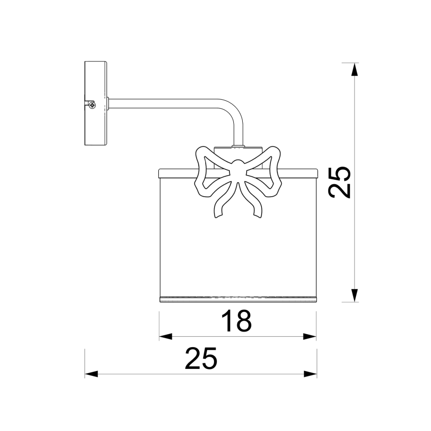 Væglampe til børn SWEET 1xE27/15W/230V hvid/bue