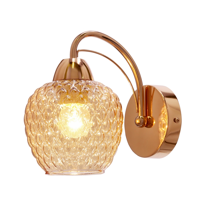 Væglampe TOBIAS 1xE27/40W/230V Rosenguld