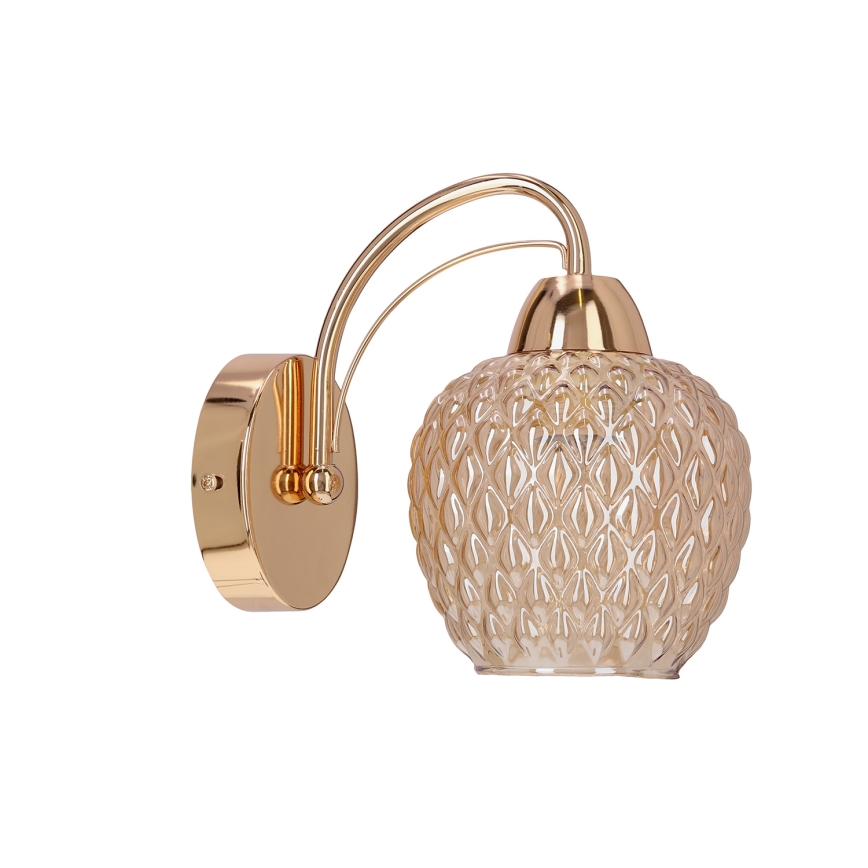 Væglampe TOBIAS 1xE27/40W/230V Rosenguld
