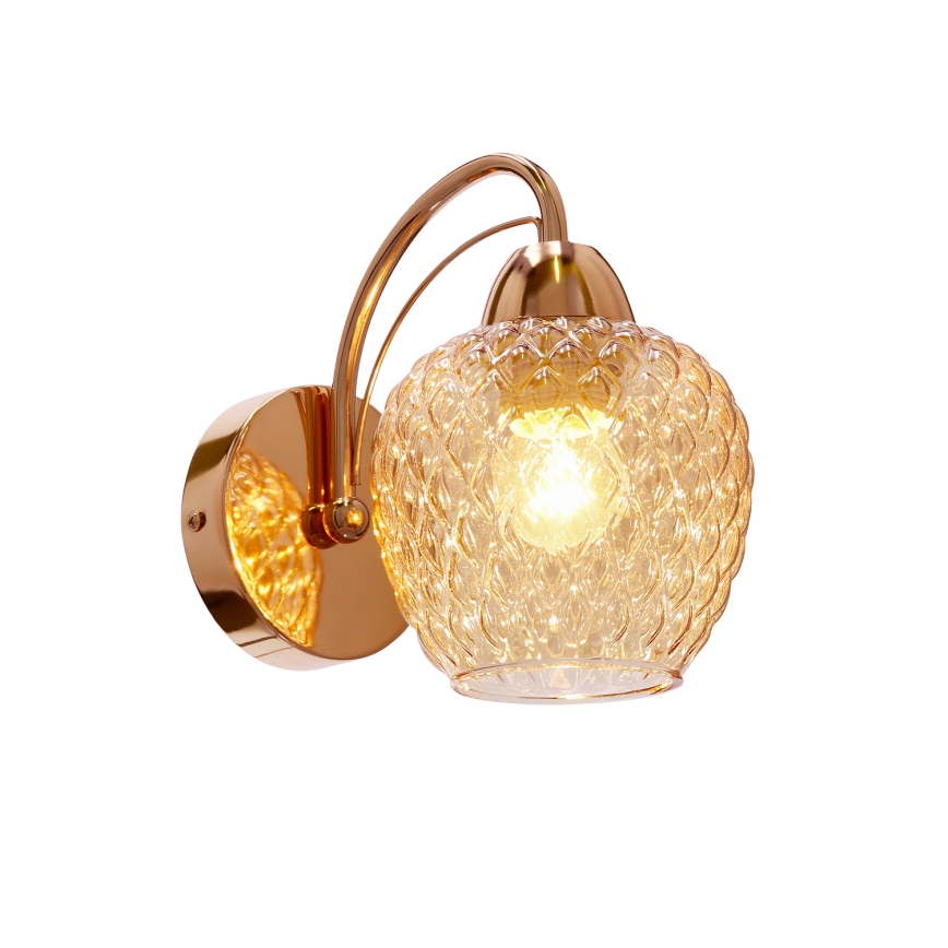 Væglampe TOBIAS 1xE27/40W/230V Rosenguld