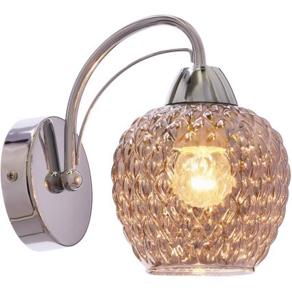 Væglampe TOBIAS 1xE27/40W/230V skinnende krom