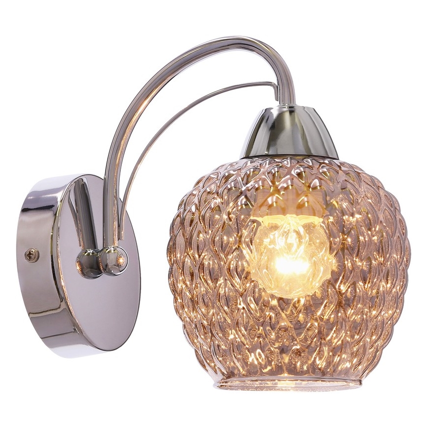 Væglampe TOBIAS 1xE27/40W/230V skinnende krom