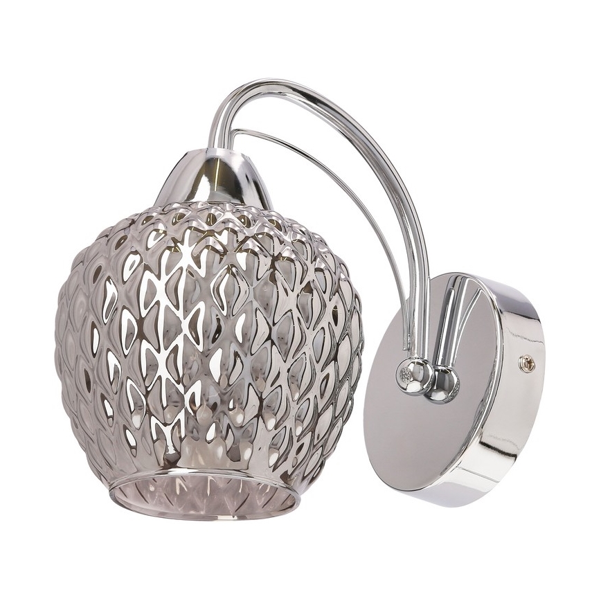 Væglampe TOBIAS 1xE27/40W/230V skinnende krom