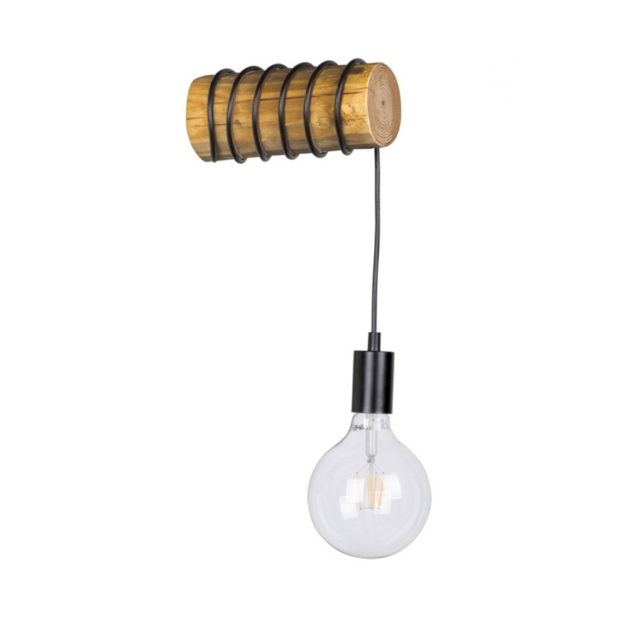 Væglampe TRABO 1xE27/25W/230V fyrretræ