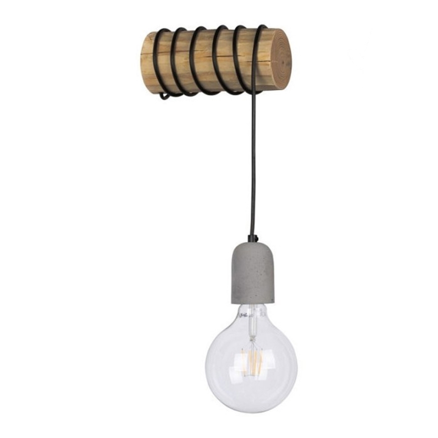 Væglampe TRABO 1xE27/25W/230V fyrretræ