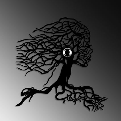 Væglampe TREE WOMAN 1xE27/40W/230V sort