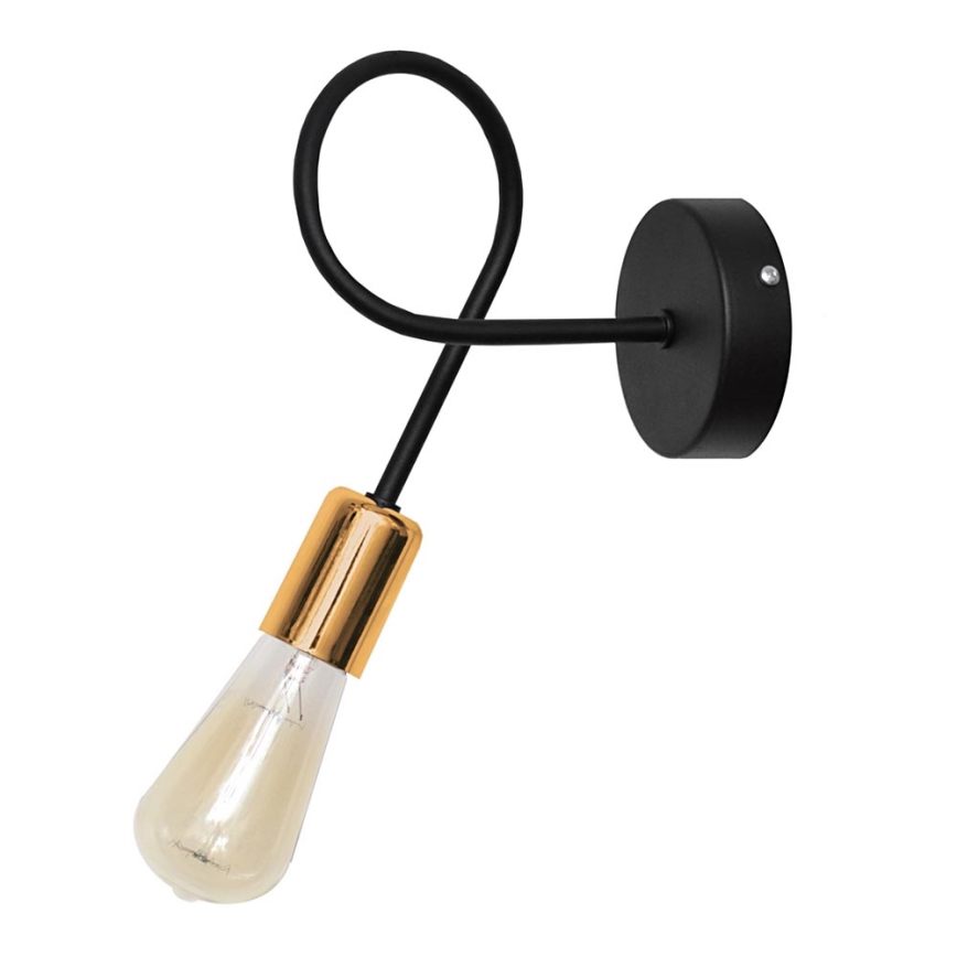 Væglampe TUBE 1xE27/15W/230V antik sort