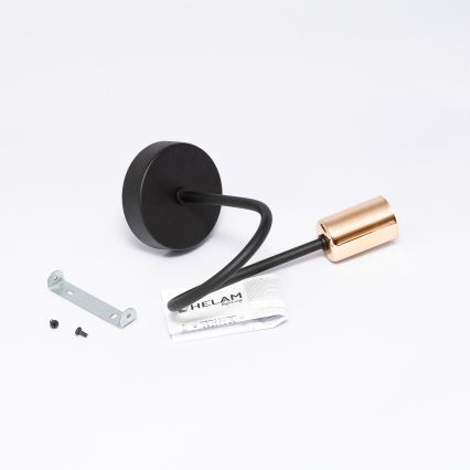 Væglampe TUBE 1xE27/15W/230V antik sort