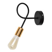 Væglampe TUBE 1xE27/60W/230V antik sort