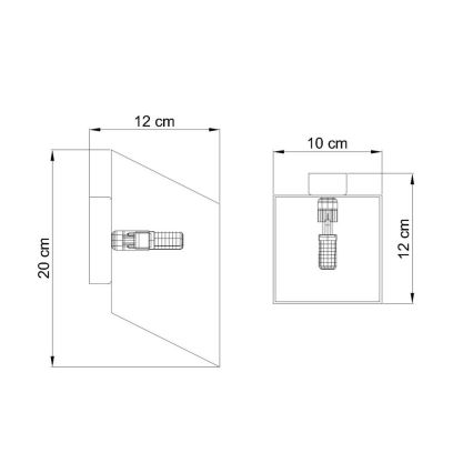 Væglampe TUNNEL 1xG9/40W/230V