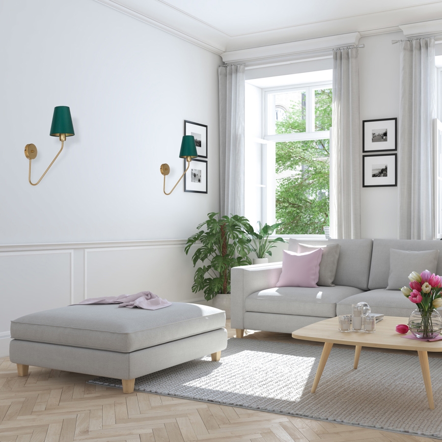 Væglampe VICTORIA 1xE27/60W/230V grøn