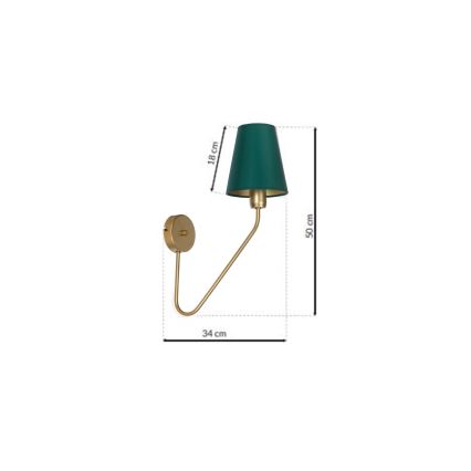 Væglampe VICTORIA 1xE27/60W/230V grøn