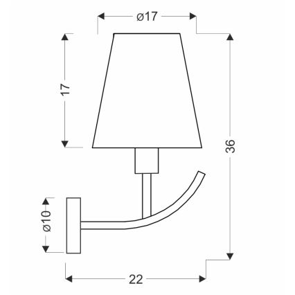 Væglampe VITORIA 1xE14/40W/230V gul/messing