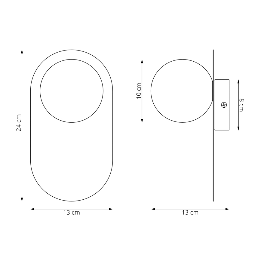 Væglampe VIVA 1xG9/8W/230V sort