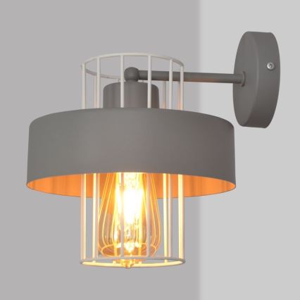 Væglampe VOLTA 1xE27/15W/230V grå